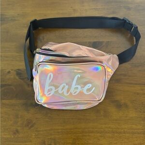 Holographic Pink 'Babe' Fanny Pack